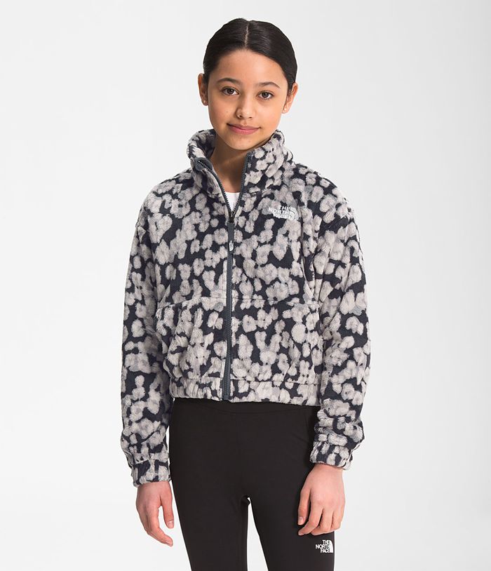 The North Face Printed Osolita Full Zip Girls Jacket Grey/Leopard 695378-MUT